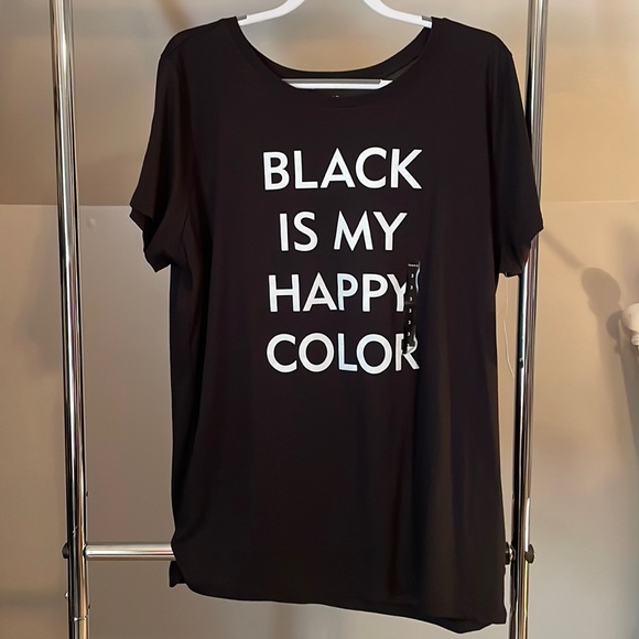 torrid Tops - NWT Torrid “Black is My Happy Color” short-sleeve t-shirt - size 3 (3X, 22/24)